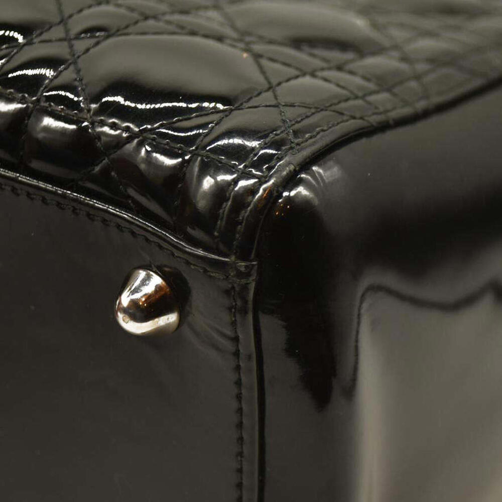 Christian Dior  Patent Cannage Large Lady Dior Black - Picture 12 of 15